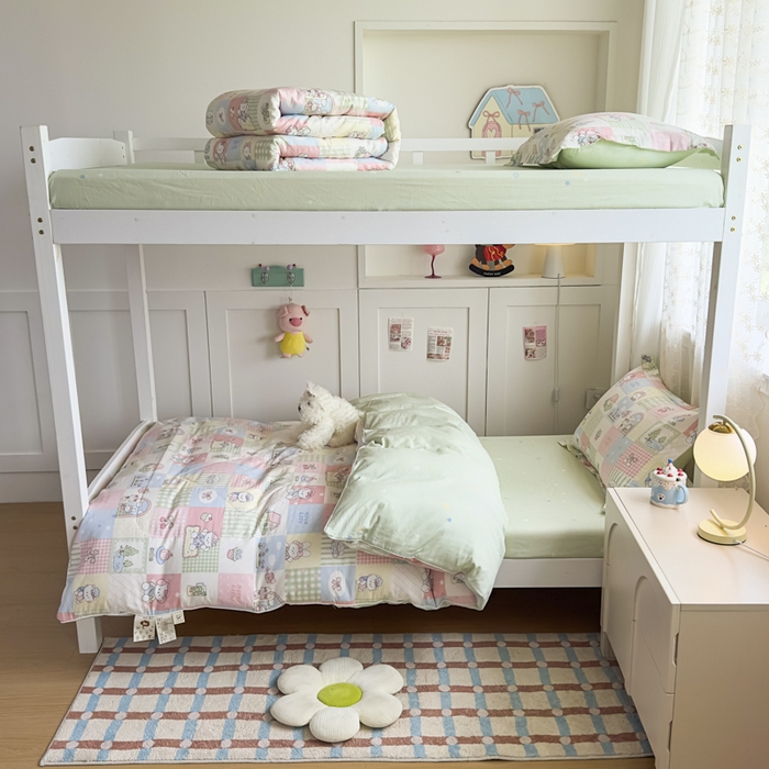 91家纺网 家纺一手货源 找家纺 帕拉美拉 2025新款多功能夏被款被套学生上下铺宿舍三件套被芯六件套蜜罐小镇