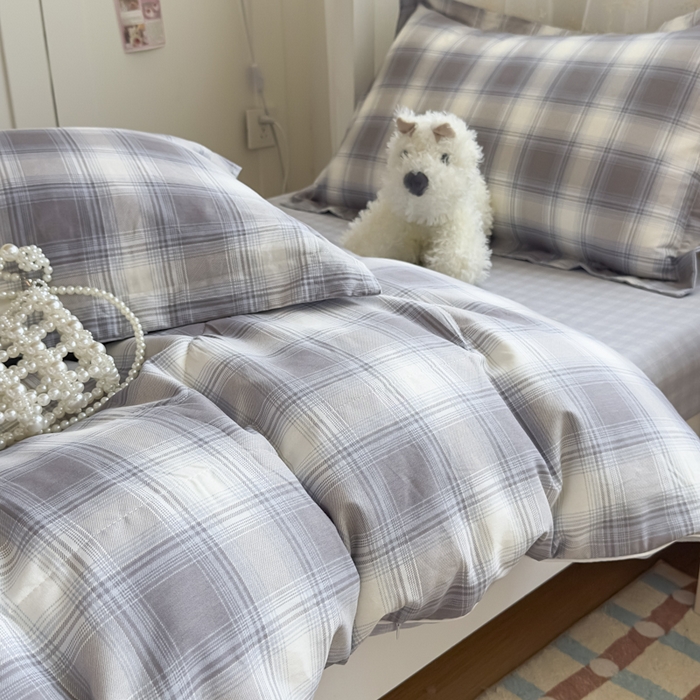 91家纺网 家纺一手货源 找家纺 帕拉美拉 2025新款多功能夏被款被套学生上下铺宿舍三件套被芯六件套摩卡条纹-蓝