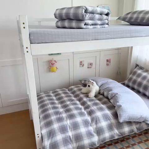 91家纺网 家纺一手货源 找家纺 帕拉美拉 2025新款多功能夏被款被套学生上下铺宿舍三件套被芯六件套摩卡条纹-蓝