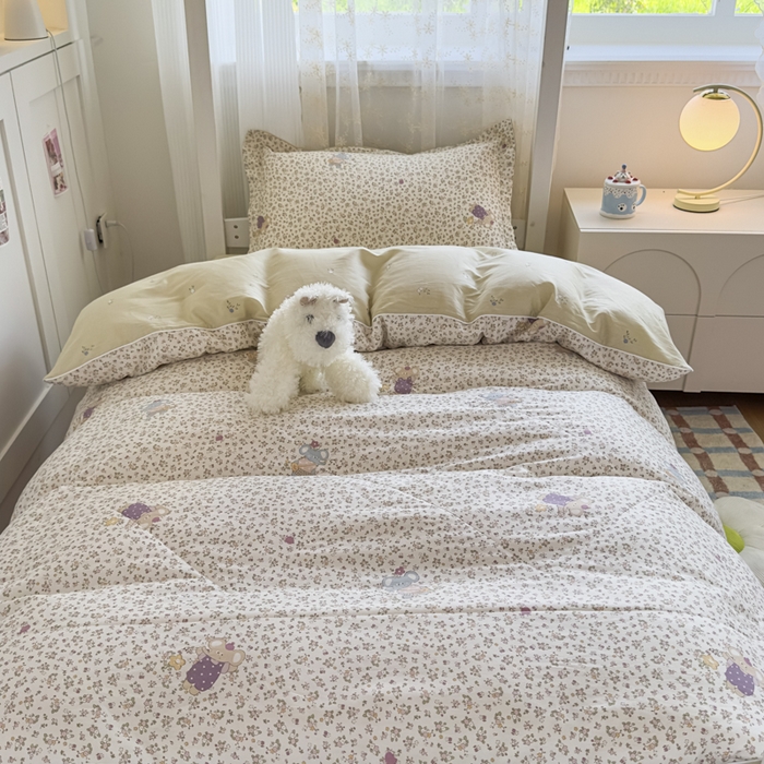 91家纺网 家纺一手货源 找家纺 帕拉美拉 2025新款多功能夏被款被套学生上下铺宿舍三件套被芯六件套南语小象