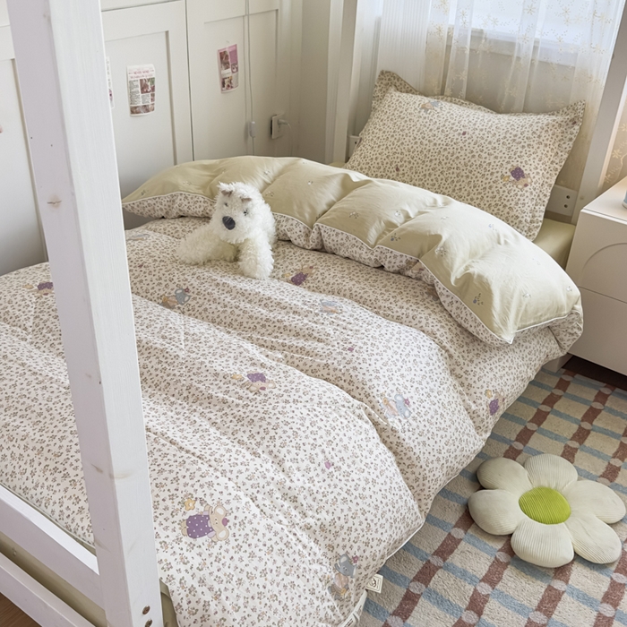 91家纺网 家纺一手货源 找家纺 帕拉美拉 2025新款多功能夏被款被套学生上下铺宿舍三件套被芯六件套南语小象