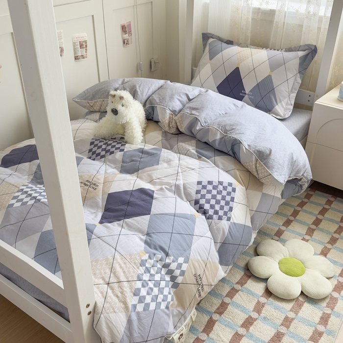 91家纺网 家纺一手货源 找家纺 帕拉美拉 2025新款多功能夏被款被套学生上下铺宿舍三件套被芯六件套鹏程万里