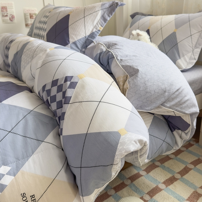 91家纺网 家纺一手货源 找家纺 帕拉美拉 2025新款多功能夏被款被套学生上下铺宿舍三件套被芯六件套鹏程万里