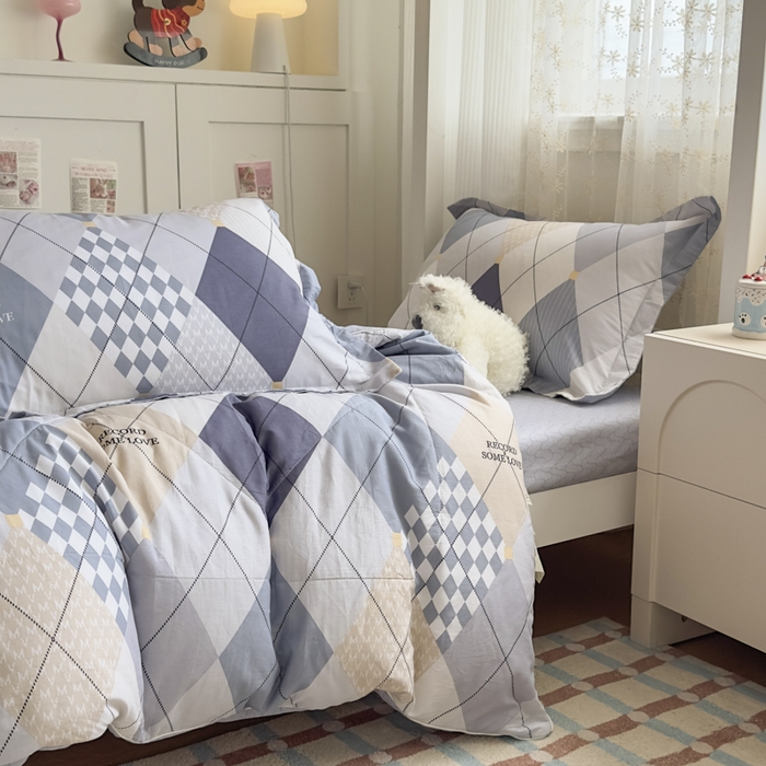 91家纺网 家纺一手货源 找家纺 帕拉美拉 2025新款多功能夏被款被套学生上下铺宿舍三件套被芯六件套鹏程万里