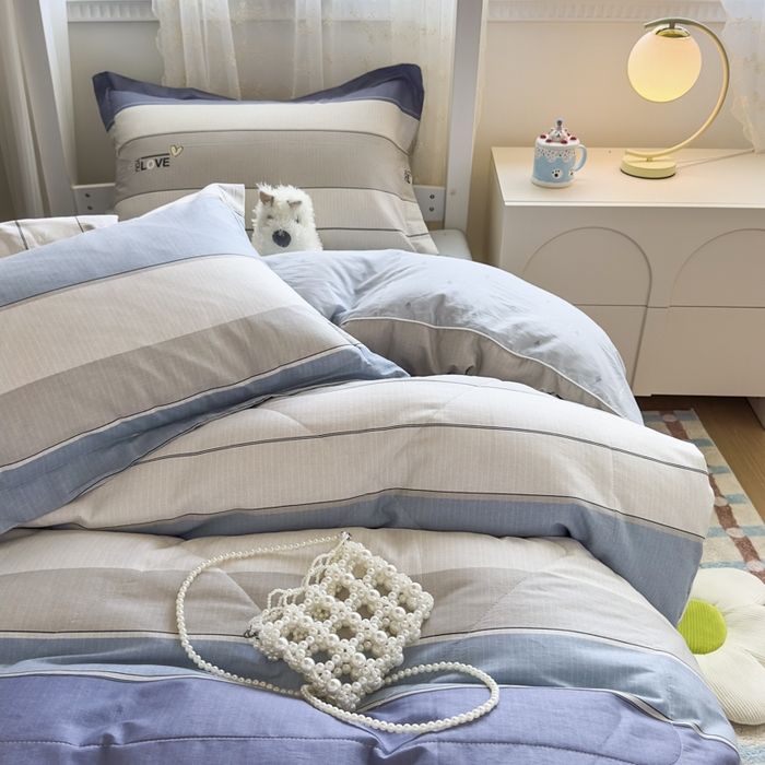 91家纺网 家纺一手货源 找家纺 帕拉美拉 2025新款多功能夏被款被套学生上下铺宿舍三件套被芯六件套七彩人生