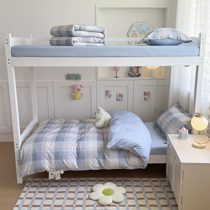 91家纺网 家纺一手货源 找家纺 帕拉美拉 2025新款多功能夏被款被套学生上下铺宿舍三件套被芯六件套启航