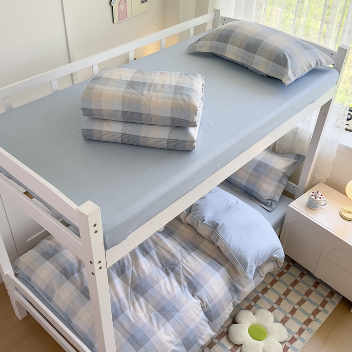 91家纺网 家纺一手货源 找家纺 帕拉美拉 2025新款多功能夏被款被套学生上下铺宿舍三件套被芯六件套启航