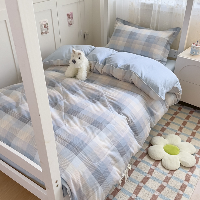 91家纺网 家纺一手货源 找家纺 帕拉美拉 2025新款多功能夏被款被套学生上下铺宿舍三件套被芯六件套启航