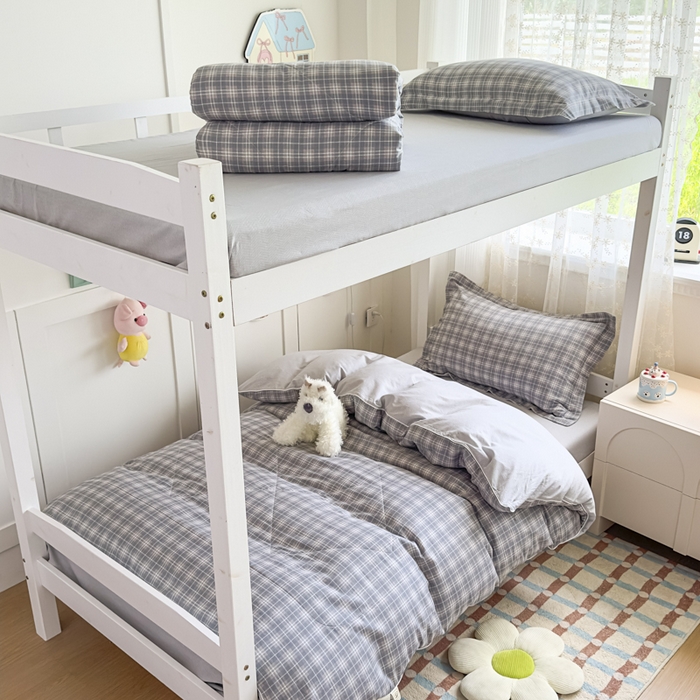 帕拉美拉 2025新款多功能夏被款被套学生上下铺宿舍三件套被芯六件套舒曼时光-灰