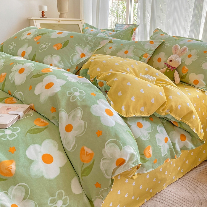 91家纺网 家纺一手货源 找家纺 文黛家居 2025新款植物羊绒小版花四件套 初语