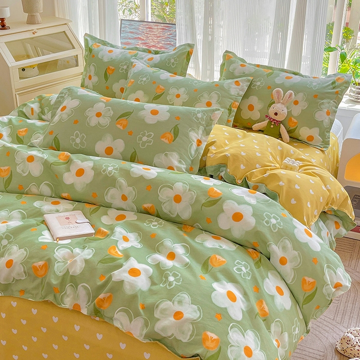 91家纺网 家纺一手货源 找家纺 文黛家居 2025新款植物羊绒小版花四件套 初语