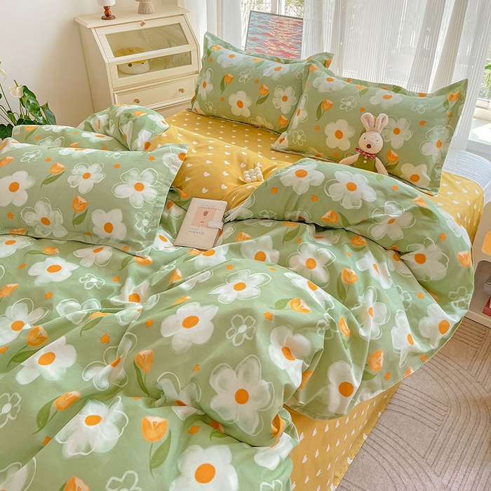 91家纺网 家纺一手货源 找家纺 文黛家居 2025新款植物羊绒小版花四件套 初语