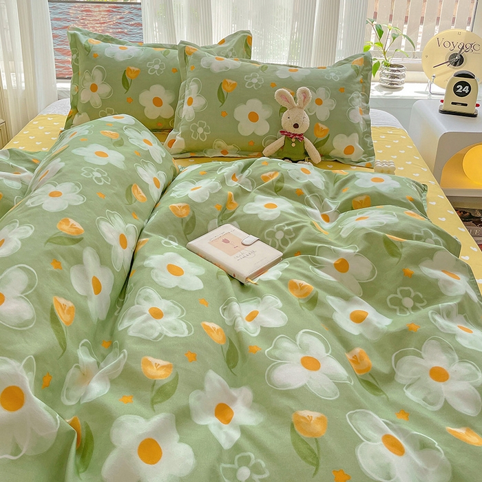 91家纺网 家纺一手货源 找家纺 文黛家居 2025新款植物羊绒小版花四件套 初语