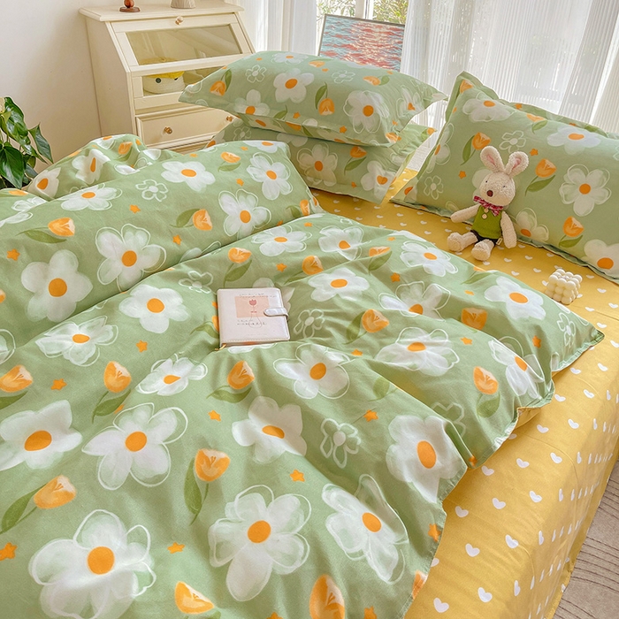 91家纺网 家纺一手货源 找家纺 文黛家居 2025新款植物羊绒小版花四件套 初语