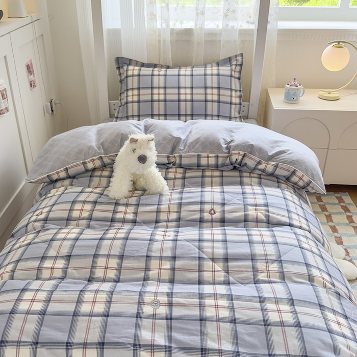 91家纺网 家纺一手货源 找家纺 帕拉美拉 2025新款多功能夏被款被套学生上下铺宿舍三件套被芯六件套腾飞