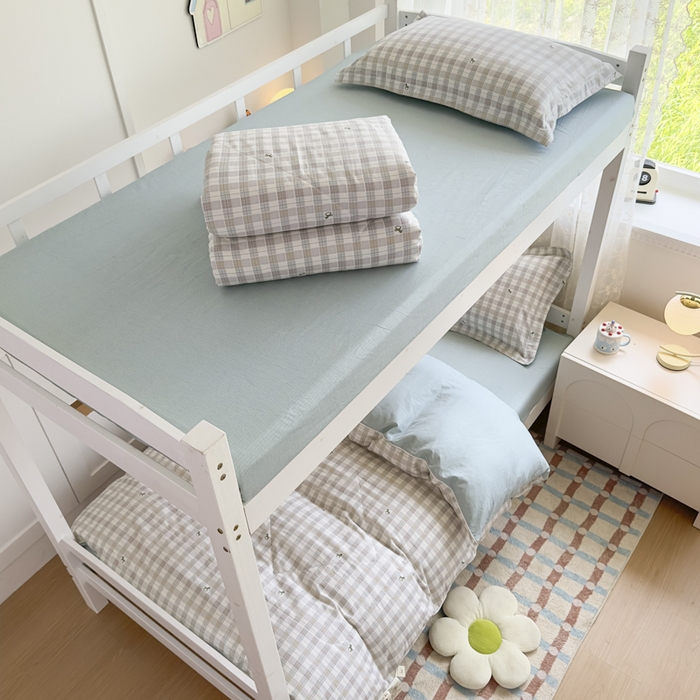 91家纺网 家纺一手货源 找家纺 帕拉美拉 2025新款多功能夏被款被套学生上下铺宿舍三件套被芯六件套童年时光-咖