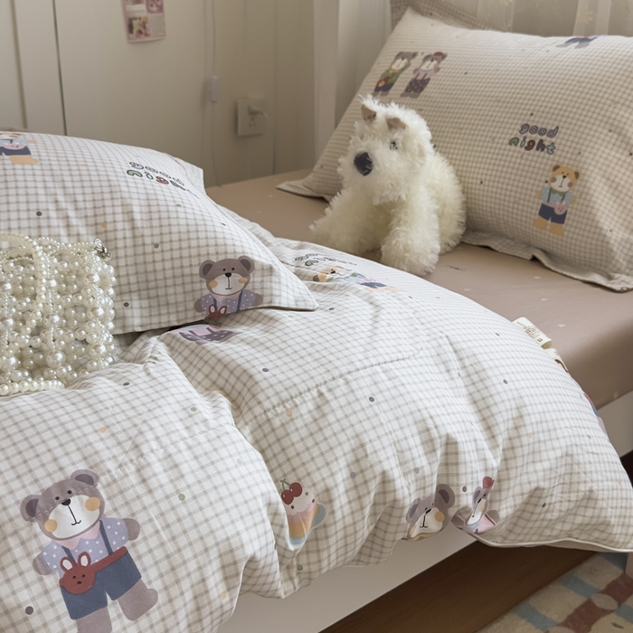 91家纺网 家纺一手货源 找家纺 帕拉美拉 2025新款多功能夏被款被套学生上下铺宿舍三件套被芯六件套小熊系铃