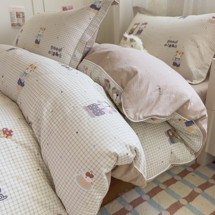 91家纺网 家纺一手货源 找家纺 帕拉美拉 2025新款多功能夏被款被套学生上下铺宿舍三件套被芯六件套小熊系铃