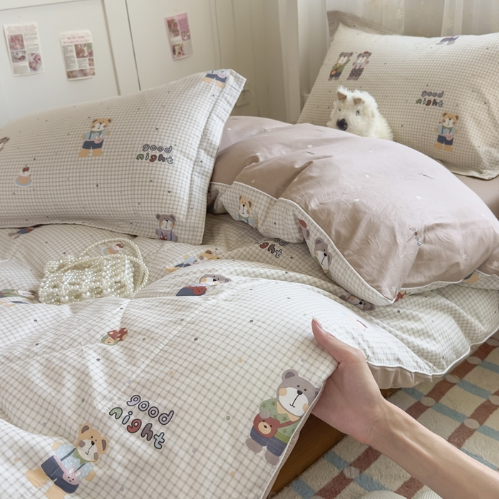 91家纺网 家纺一手货源 找家纺 帕拉美拉 2025新款多功能夏被款被套学生上下铺宿舍三件套被芯六件套小熊系铃