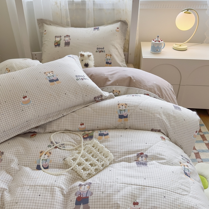 91家纺网 家纺一手货源 找家纺 帕拉美拉 2025新款多功能夏被款被套学生上下铺宿舍三件套被芯六件套小熊系铃