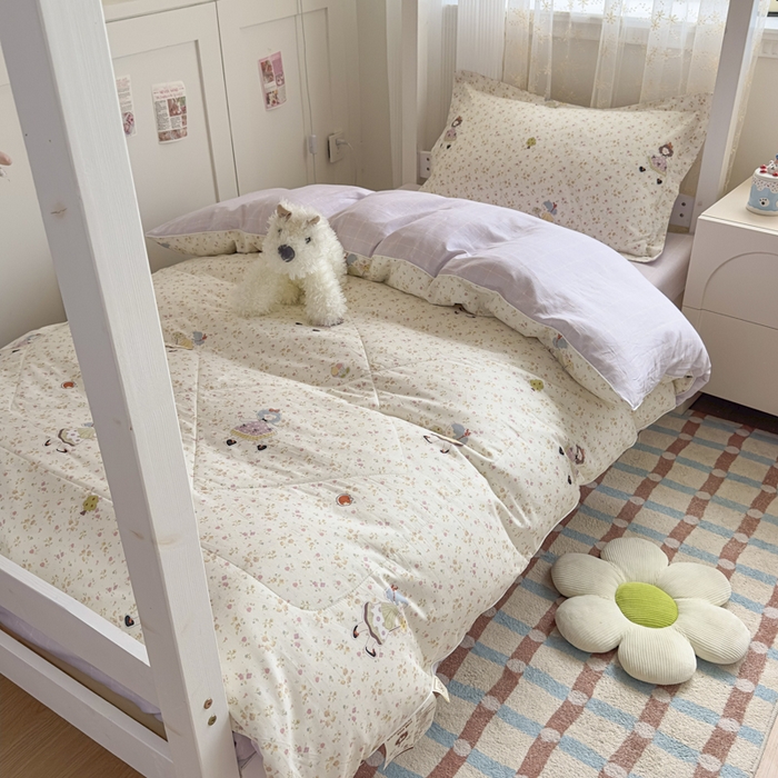 91家纺网 家纺一手货源 找家纺 帕拉美拉 2025新款多功能夏被款被套学生上下铺宿舍三件套被芯六件套星轨漫步