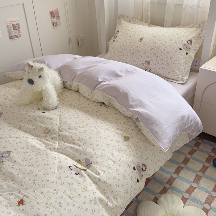 91家纺网 家纺一手货源 找家纺 帕拉美拉 2025新款多功能夏被款被套学生上下铺宿舍三件套被芯六件套星轨漫步