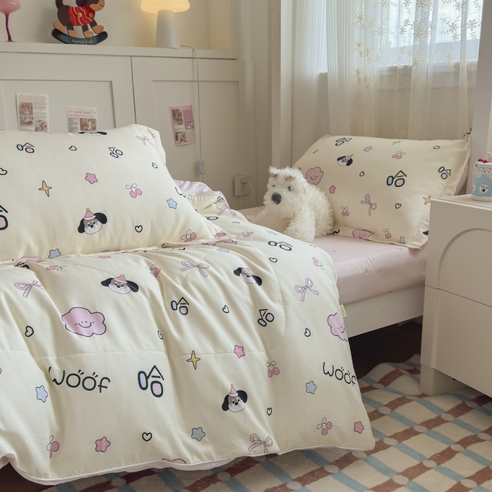 91家纺网 家纺一手货源 找家纺 帕拉美拉 2025新款多功能夏被款被套学生上下铺宿舍三件套被芯六件套圆梦