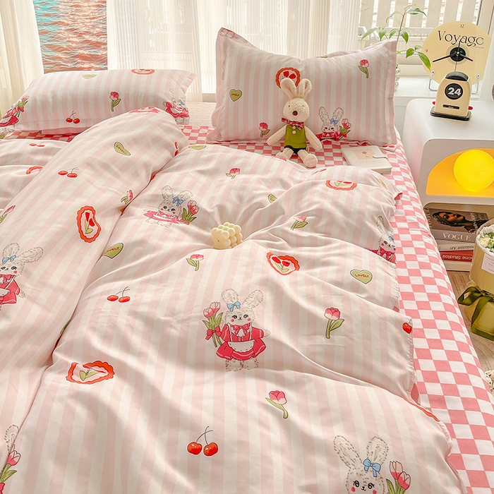 91家纺网 家纺一手货源 找家纺 文黛家居 2025新款植物羊绒小版花四件套 粉黛佳人