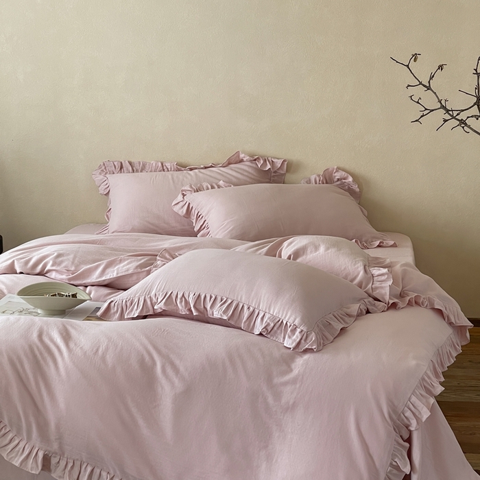 （总）三味舒屋2025新款花边美学-全棉双层纱四件套