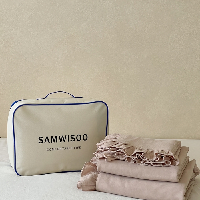 91家纺网 家纺一手货源 找家纺 三味舒屋2025新款花边美学-全棉双层纱四件套 包装