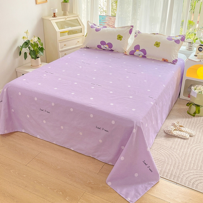 91家纺网 家纺一手货源 找家纺 文黛家居 2025新款植物羊绒小版花四件套 花香怡人-紫