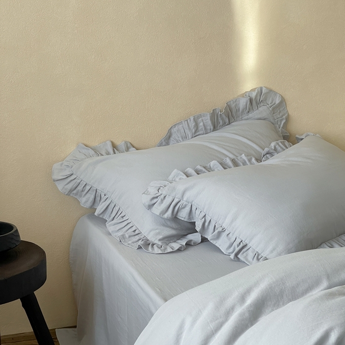 91家纺网 家纺一手货源 找家纺 三味舒屋2025新款花边美学-全棉双层纱四件套 海岛迷雾