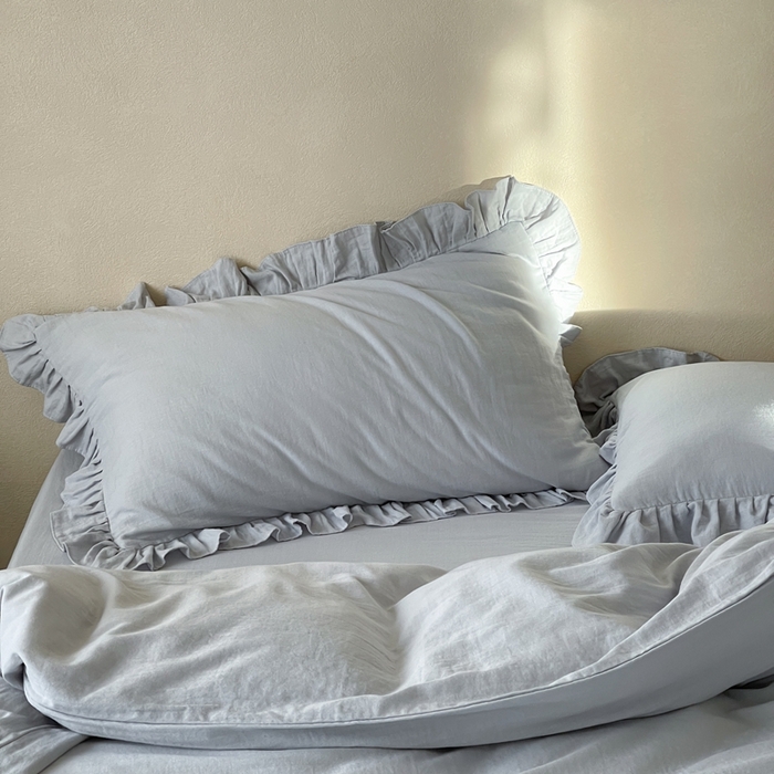 91家纺网 家纺一手货源 找家纺 三味舒屋2025新款花边美学-全棉双层纱四件套 海岛迷雾