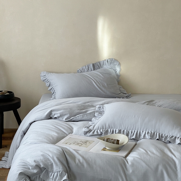 三味舒屋2025新款花边美学-全棉双层纱四件套 海岛迷雾