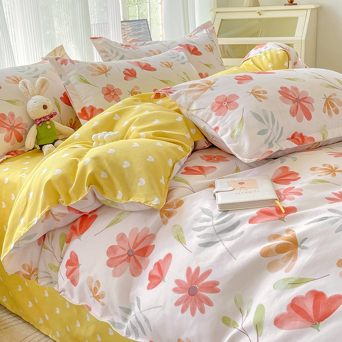 91家纺网 家纺一手货源 找家纺 文黛家居 2025新款植物羊绒小版花四件套 花伊浓