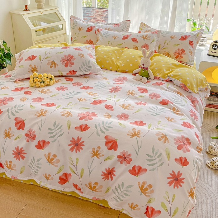 91家纺网 家纺一手货源 找家纺 文黛家居 2025新款植物羊绒小版花四件套 花伊浓