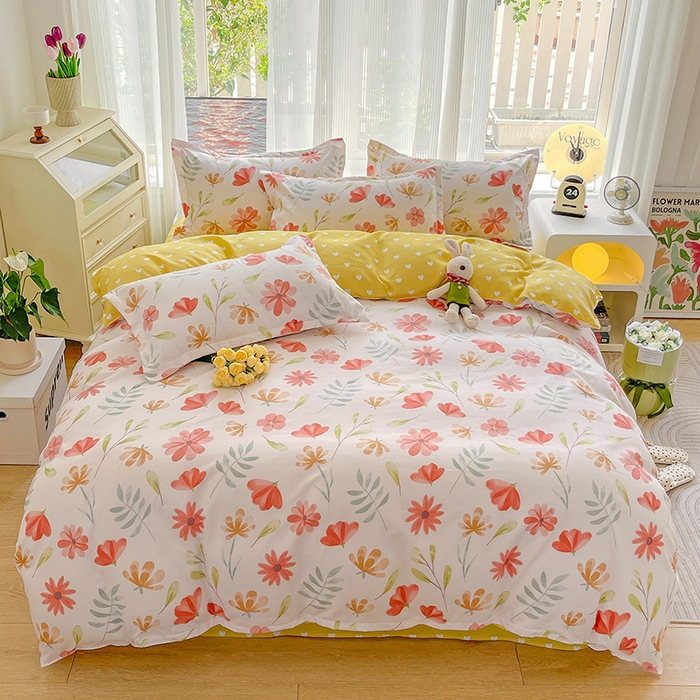 91家纺网 家纺一手货源 找家纺 文黛家居 2025新款植物羊绒小版花四件套 花伊浓