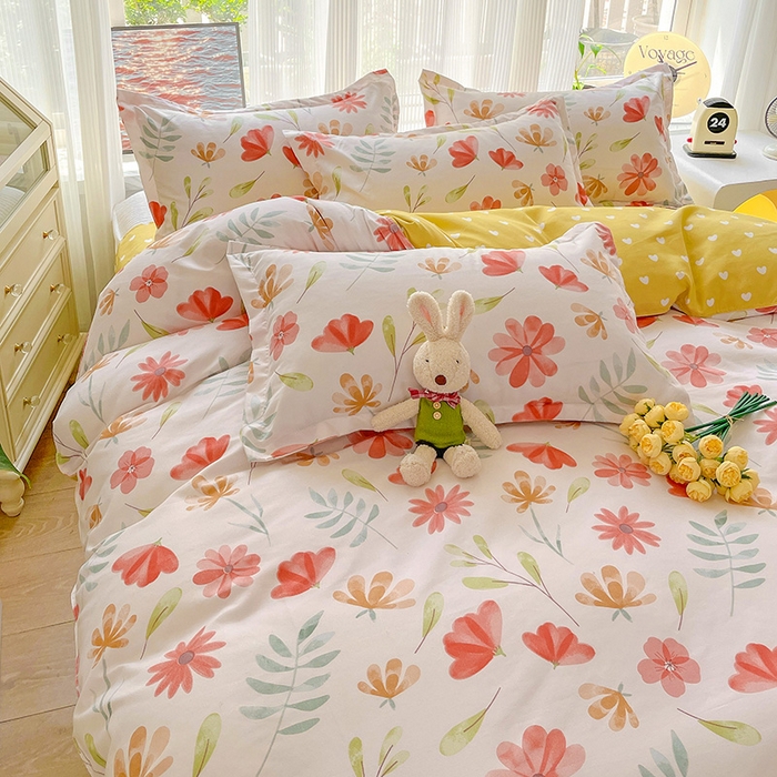 91家纺网 家纺一手货源 找家纺 文黛家居 2025新款植物羊绒小版花四件套 花伊浓