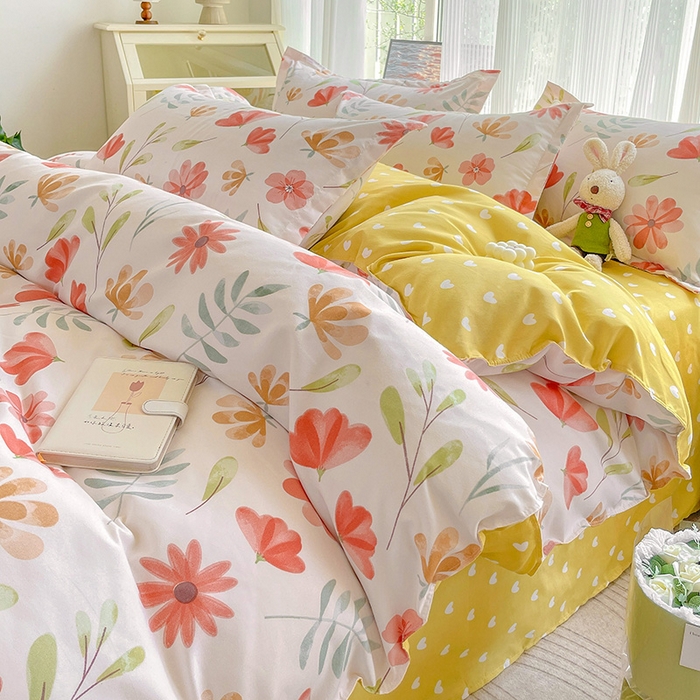 91家纺网 家纺一手货源 找家纺 文黛家居 2025新款植物羊绒小版花四件套 花伊浓