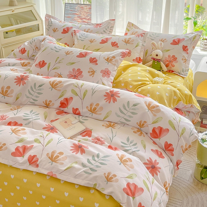 91家纺网 家纺一手货源 找家纺 文黛家居 2025新款植物羊绒小版花四件套 花伊浓