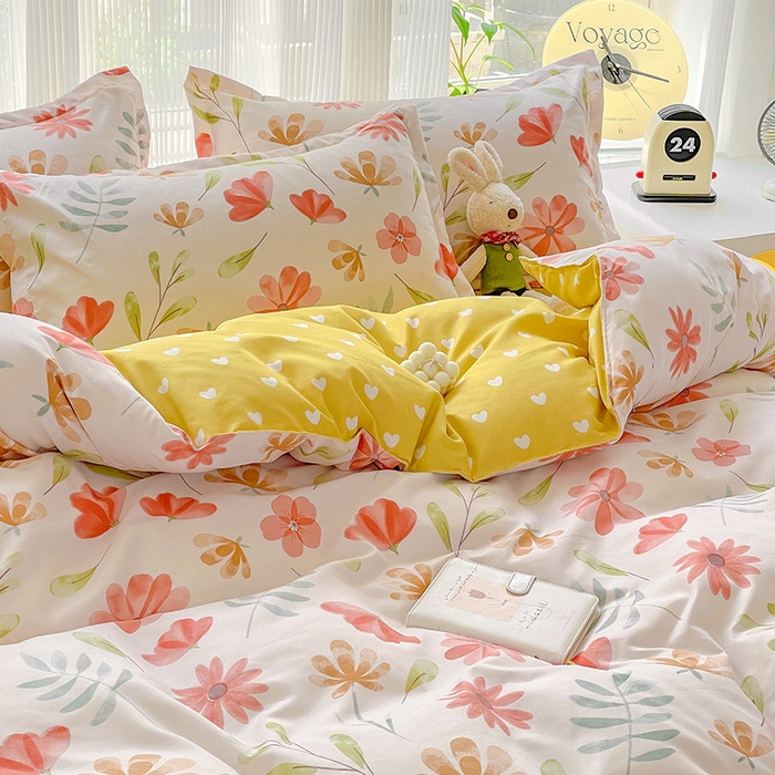 91家纺网 家纺一手货源 找家纺 文黛家居 2025新款植物羊绒小版花四件套 花伊浓