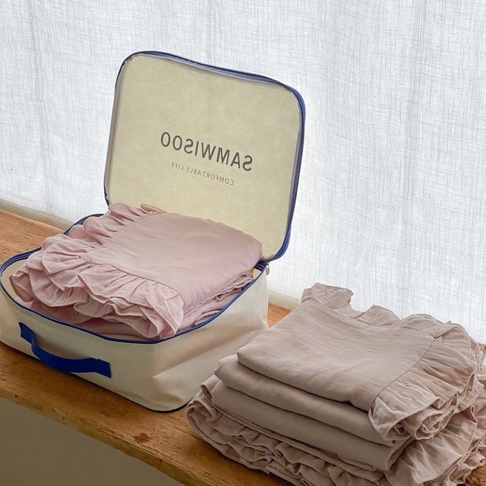 91家纺网 家纺一手货源 找家纺 三味舒屋2025新款花边美学-全棉双层纱四件套 包装