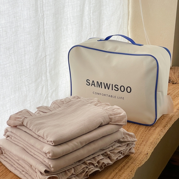 91家纺网 家纺一手货源 找家纺 三味舒屋2025新款花边美学-全棉双层纱四件套 包装