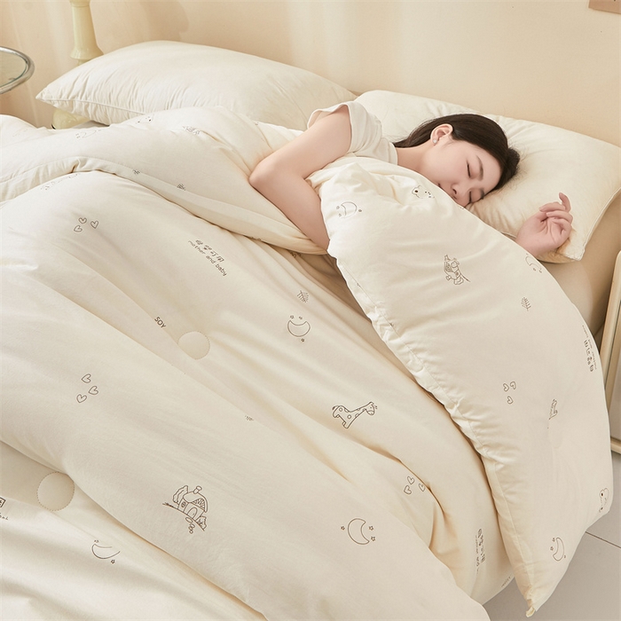 91家纺网 家纺一手货源 找家纺 （总）易博家纺 2025新款水洗棉印花冬被被子被芯春秋被直播批发棉花被被