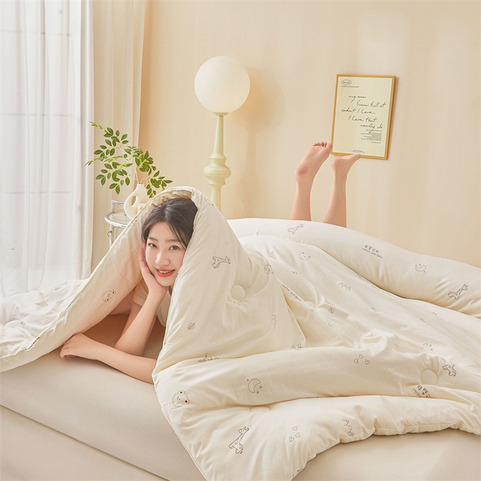 91家纺网 家纺一手货源 找家纺 （总）易博家纺 2025新款水洗棉印花冬被被子被芯春秋被直播批发棉花被被