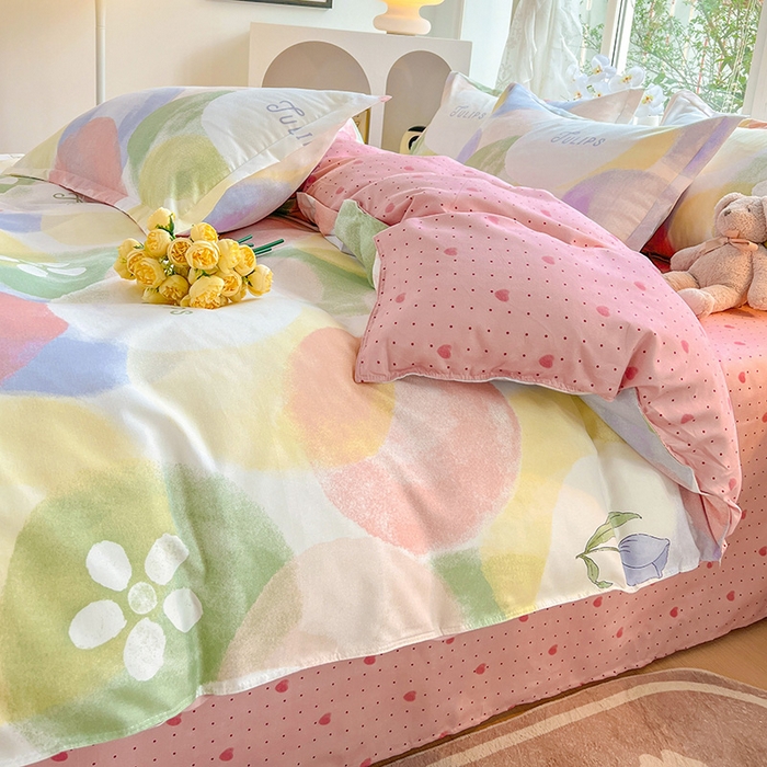 91家纺网 家纺一手货源 找家纺 文黛家居 2025新款植物羊绒小版花四件套 梦悠