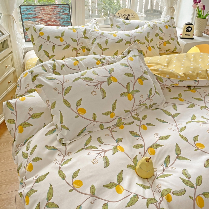 91家纺网 家纺一手货源 找家纺 文黛家居 2025新款植物羊绒小版花四件套 清风