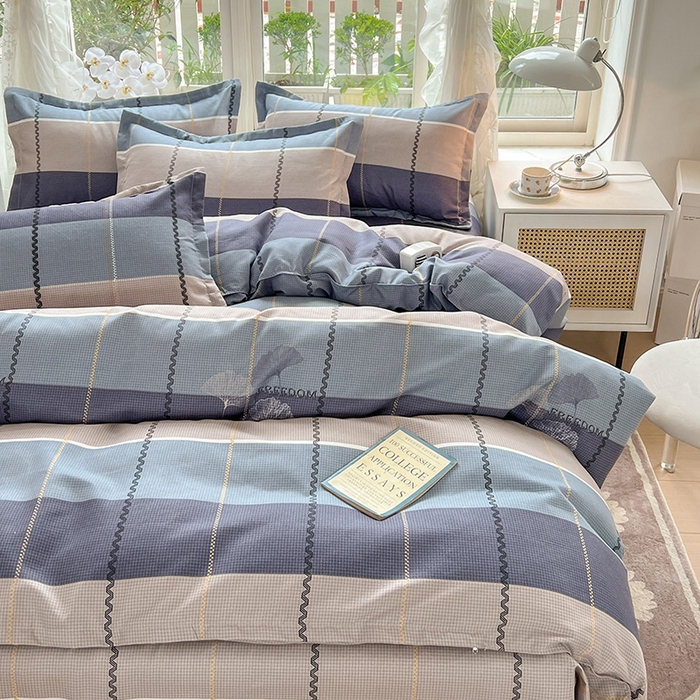 91家纺网 家纺一手货源 找家纺 文黛家居 2025新款植物羊绒小版花四件套 秋的季节