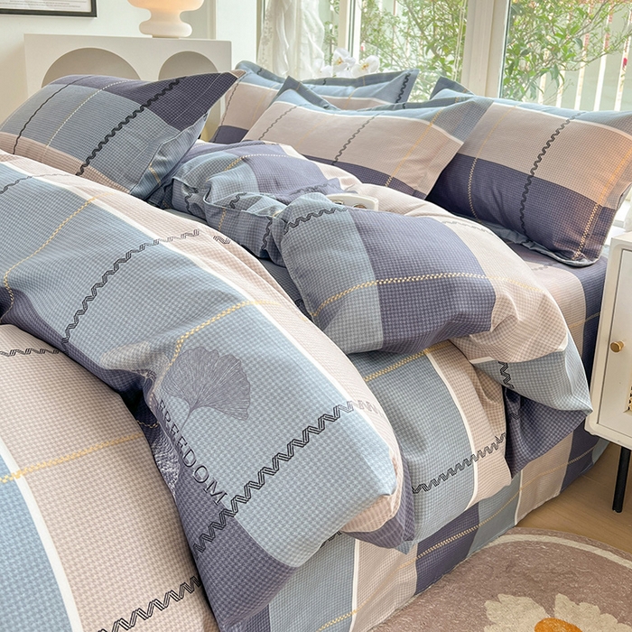 91家纺网 家纺一手货源 找家纺 文黛家居 2025新款植物羊绒小版花四件套 秋的季节