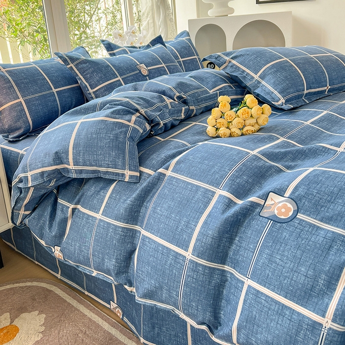 91家纺网 家纺一手货源 找家纺 文黛家居 2025新款植物羊绒小版花四件套 绅士